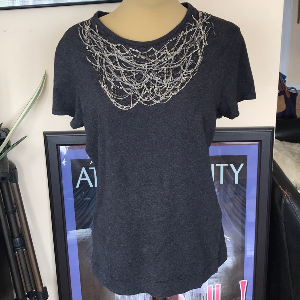 ADAM lippes rocker chained T-shirt